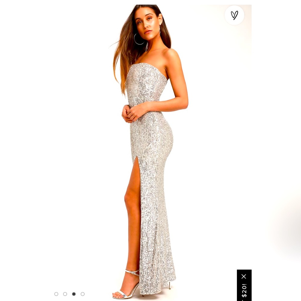 NEW GORGEOUS FLOOR LENGTH SEQUIN GOWN